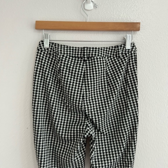 Maeve Anthropologie Black High Waisted Skinny Gingham Pants 2 - Picture 8 of 10